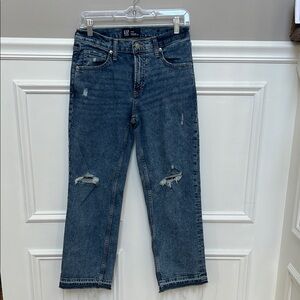 GAP Women’s Distressed Indigo Straight Jeans